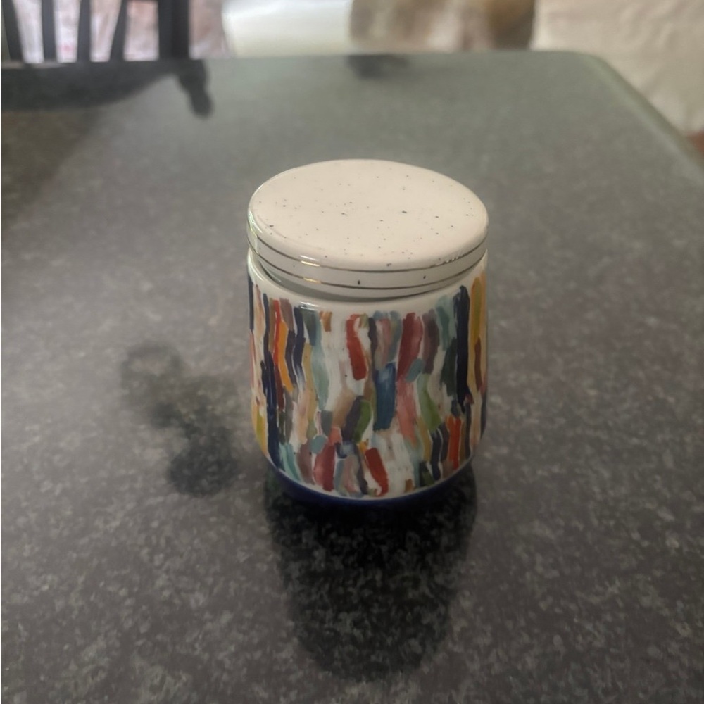 Anthropologie Multicolor Ceramic Jar